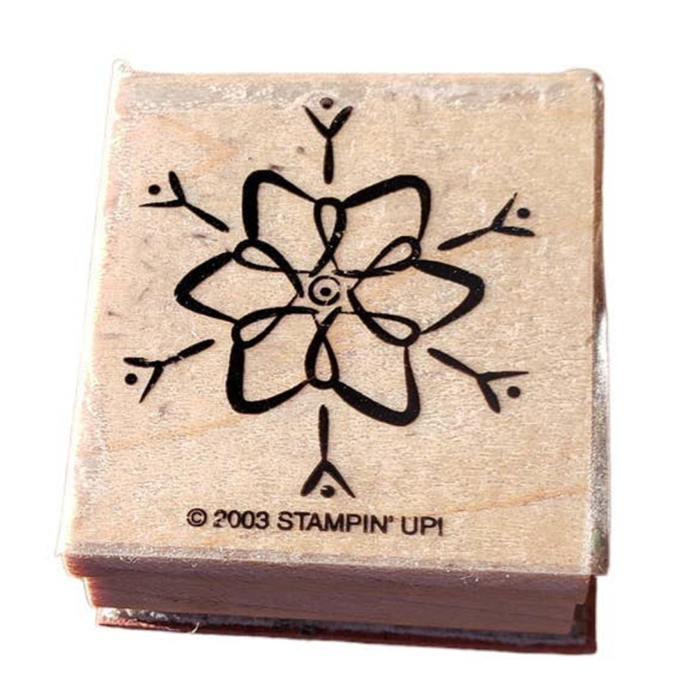 Stampin' Up! Snowflake Star Design Wood Mounted Rubber Stamp